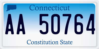 CT license plate AA50764