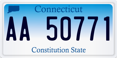 CT license plate AA50771