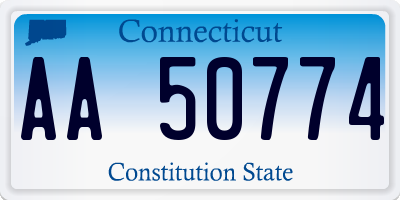 CT license plate AA50774