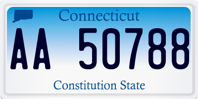 CT license plate AA50788