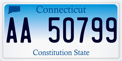 CT license plate AA50799