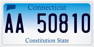 CT license plate AA50810
