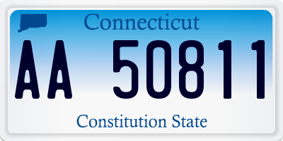 CT license plate AA50811