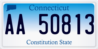 CT license plate AA50813