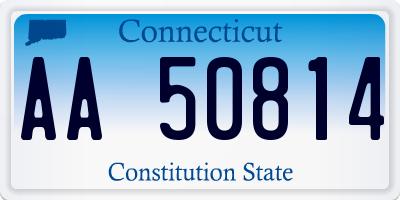 CT license plate AA50814