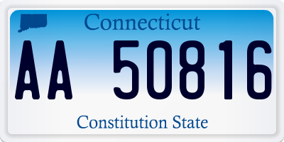 CT license plate AA50816