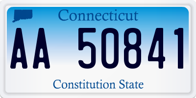 CT license plate AA50841