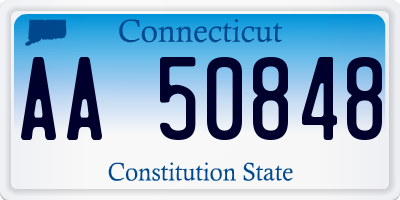 CT license plate AA50848