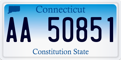 CT license plate AA50851