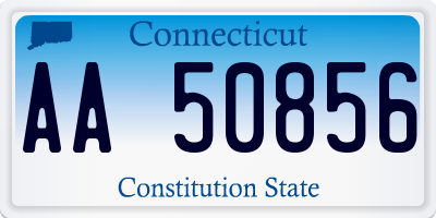 CT license plate AA50856