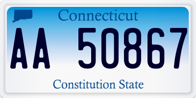 CT license plate AA50867