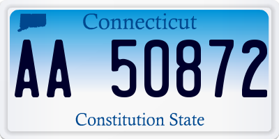 CT license plate AA50872