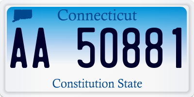 CT license plate AA50881