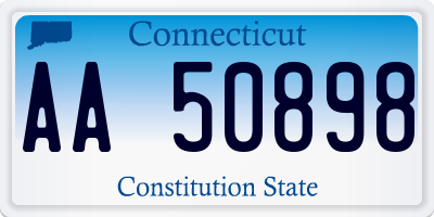 CT license plate AA50898