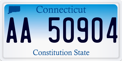 CT license plate AA50904