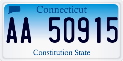 CT license plate AA50915