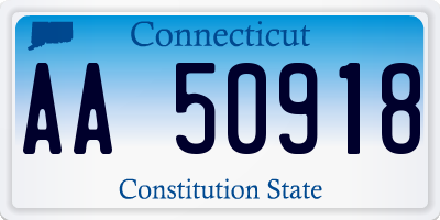 CT license plate AA50918