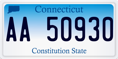 CT license plate AA50930