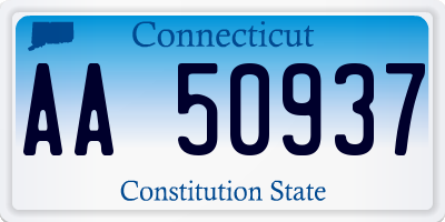 CT license plate AA50937