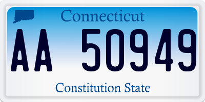 CT license plate AA50949