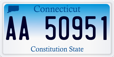 CT license plate AA50951
