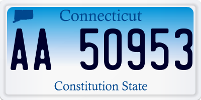 CT license plate AA50953