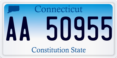 CT license plate AA50955