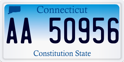 CT license plate AA50956