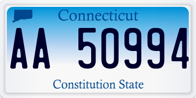 CT license plate AA50994