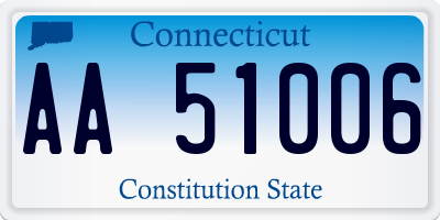 CT license plate AA51006