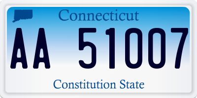 CT license plate AA51007