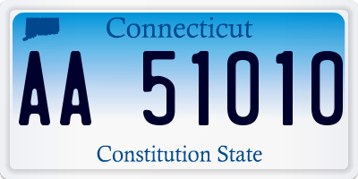 CT license plate AA51010