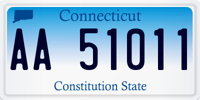 CT license plate AA51011