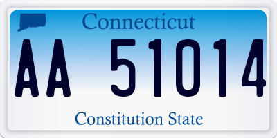 CT license plate AA51014