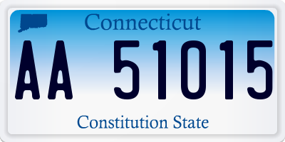 CT license plate AA51015