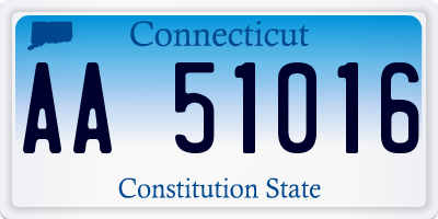 CT license plate AA51016