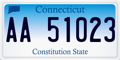 CT license plate AA51023