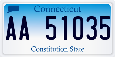 CT license plate AA51035