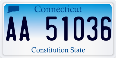 CT license plate AA51036