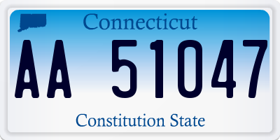 CT license plate AA51047