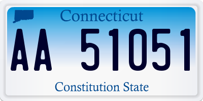 CT license plate AA51051