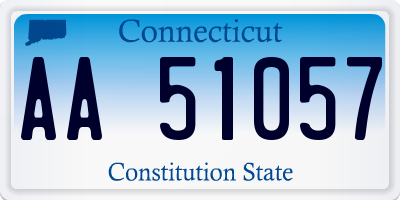 CT license plate AA51057