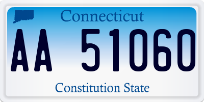CT license plate AA51060
