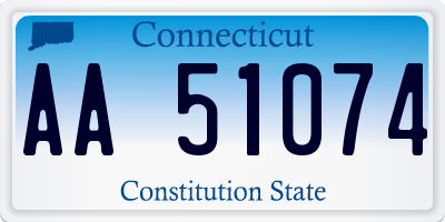 CT license plate AA51074