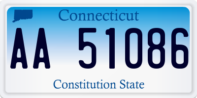 CT license plate AA51086