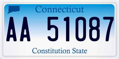 CT license plate AA51087