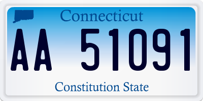 CT license plate AA51091