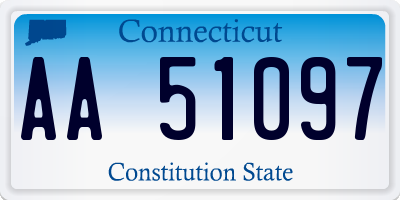 CT license plate AA51097