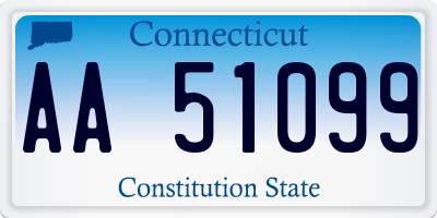 CT license plate AA51099