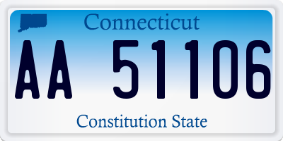 CT license plate AA51106